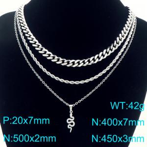 Stainless Steel Necklace - KN292291-Z