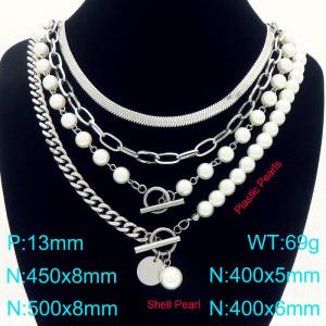 Stainless Steel Necklace - KN292470-Z