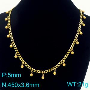 SS Gold-Plating Necklace - KN292578-Z