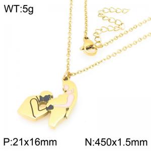 Mom Dad Baby Pendant Mother's Day Necklace Best Gift Jewelry for Women Wife Mama Family Charm Love Gift - KN292963-Z