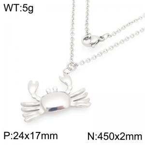Fashionable ocean style stainless steel crab necklace - KN293233-Z