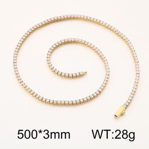 Stainless Steel Stone Necklace - KN293262-CALY