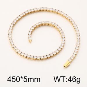 Stainless Steel Stone Necklace - KN293268-CALY