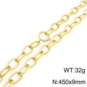 Fashion stainless steel O-chain 45cm necklace - KN293470-Z
