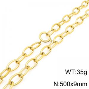 Fashion stainless steel O-chain 50cm necklace - KN293471-Z