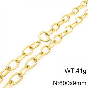 Fashion stainless steel O-chain 60cm necklace - KN293473-Z