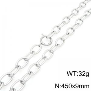 Fashion stainless steel O-chain 45cm necklace - KN293474-Z