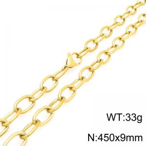 Fashion stainless steel O-chain 45cm necklace, paired with lobster clasp - KN293486-Z