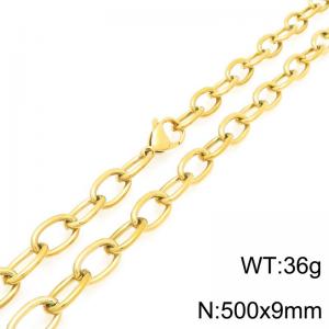 Fashion stainless steel O-chain 50cm necklace, paired with lobster clasp - KN293487-Z