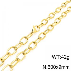 Fashion stainless steel O-chain 60cm necklace, paired with lobster clasp - KN293489-Z