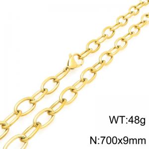 Fashion stainless steel O-chain 70cm necklace, paired with lobster clasp - KN293491-Z