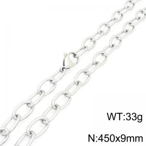 Fashion stainless steel O-chain 45cm necklace, paired with lobster clasp - KN293492-Z