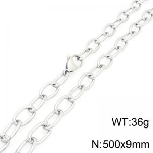 Fashion stainless steel O-chain 50cm necklace, paired with lobster clasp - KN293493-Z