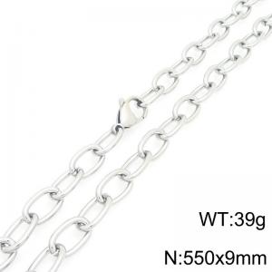 Fashion stainless steel O-chain 55cm necklace, paired with lobster clasp - KN293494-Z