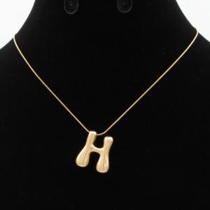 Letter Necklace - KN293609-AQ