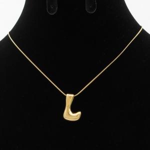 Letter Necklace - KN293613-AQ