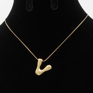 Letter Necklace - KN293623-AQ
