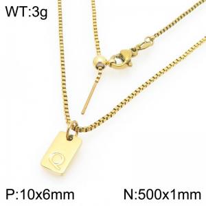 Fashionable stainless steel gold-plated letter Q paired with a versatile necklace - KN293709-Z