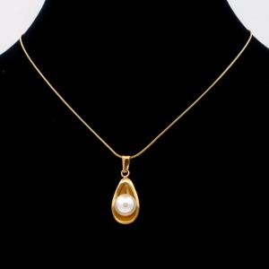 SS Gold-Plating Necklace - KN295191-MI