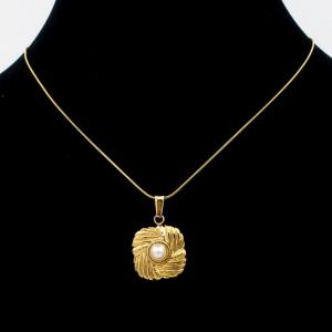 SS Gold-Plating Necklace - KN295192-MI