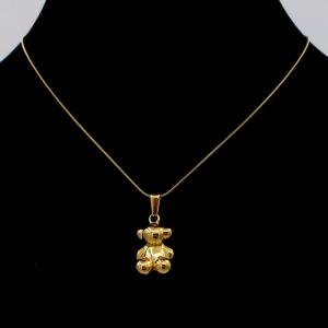 SS Gold-Plating Necklace - KN295197-MI