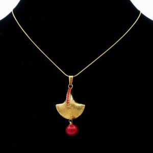 SS Gold-Plating Necklace - KN295201-MI