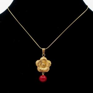 SS Gold-Plating Necklace - KN295203-MI