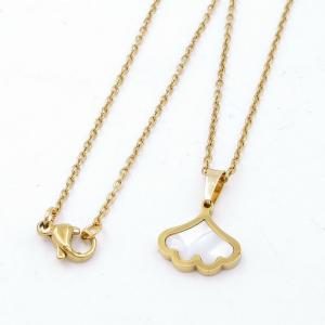 SS Gold-Plating Necklace - KN295226-MW
