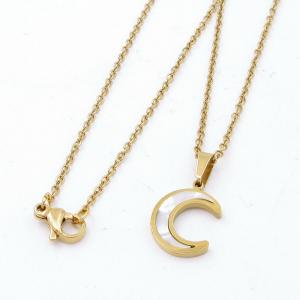 SS Gold-Plating Necklace - KN295227-MW
