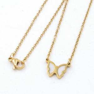 SS Gold-Plating Necklace - KN295228-MW
