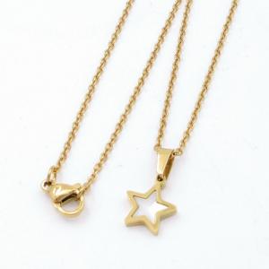 SS Gold-Plating Necklace - KN295231-MW