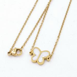 SS Gold-Plating Necklace - KN295232-MW