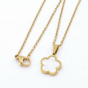 SS Gold-Plating Necklace - KN295233-MW