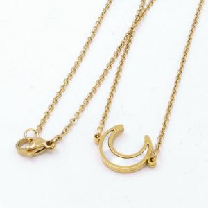 SS Gold-Plating Necklace - KN295235-MW
