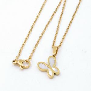 SS Gold-Plating Necklace - KN295236-MW