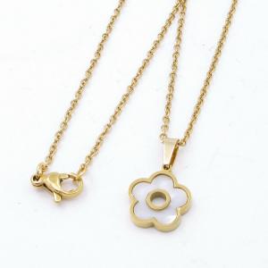 SS Gold-Plating Necklace - KN295237-MW