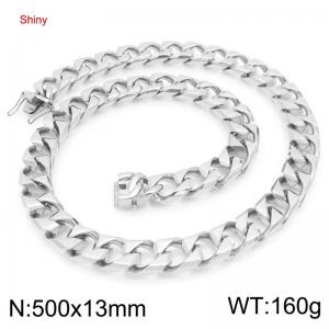 500X13mm Stainless Steel Cuban Necklace - KN295703-ZLY