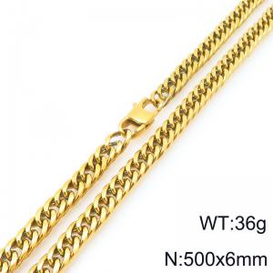 SS Gold-Plating Necklace - KN296391-ZZ