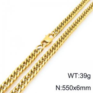 SS Gold-Plating Necklace - KN296392-ZZ