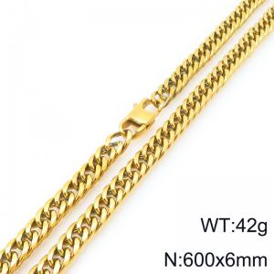 SS Gold-Plating Necklace - KN296393-ZZ