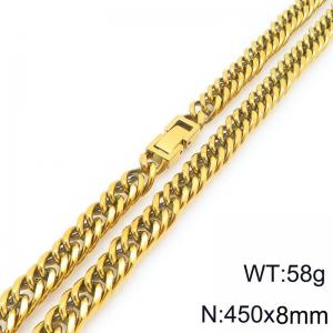 SS Gold-Plating Necklace - KN296408-ZZ