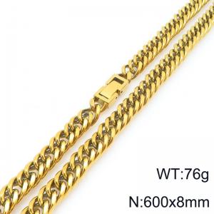 SS Gold-Plating Necklace - KN296411-ZZ