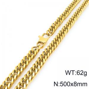 SS Gold-Plating Necklace - KN296414-ZZ