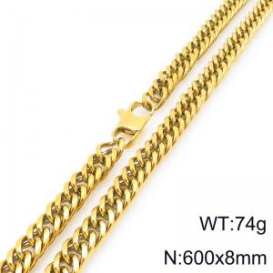 SS Gold-Plating Necklace - KN296416-ZZ
