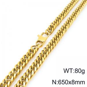 SS Gold-Plating Necklace - KN296417-ZZ
