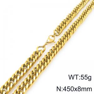 SS Gold-Plating Necklace - KN296419-ZZ