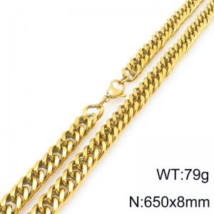 SS Gold-Plating Necklace - KN296423-ZZ