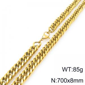 SS Gold-Plating Necklace - KN296424-ZZ