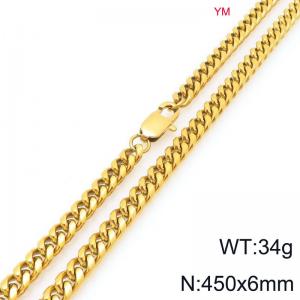 SS Gold-Plating Necklace - KN296443-ZZ