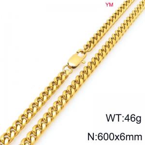SS Gold-Plating Necklace - KN296446-ZZ